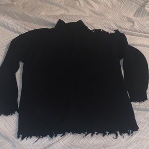 Black Distressed Sweater
